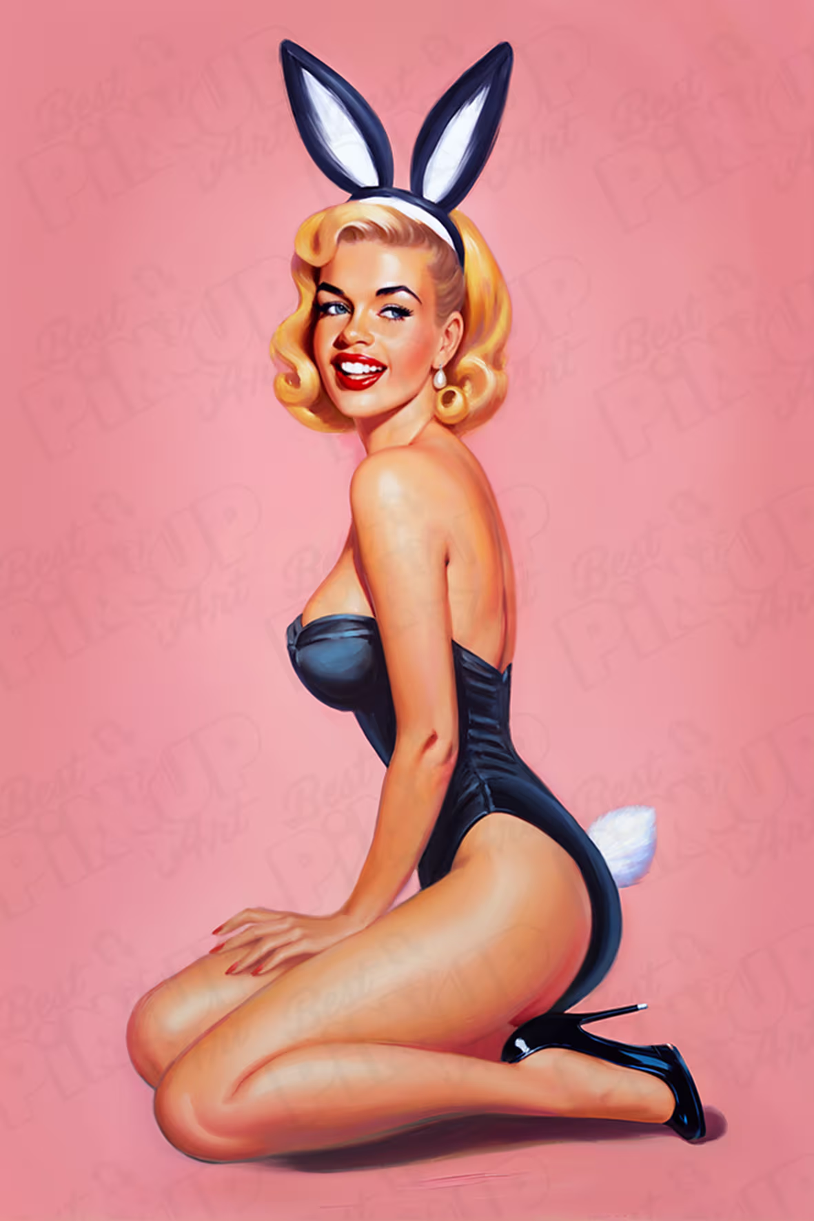 Bestseller Style: Bunny #1 — Classic Elegance Custom Pinup Portrait
