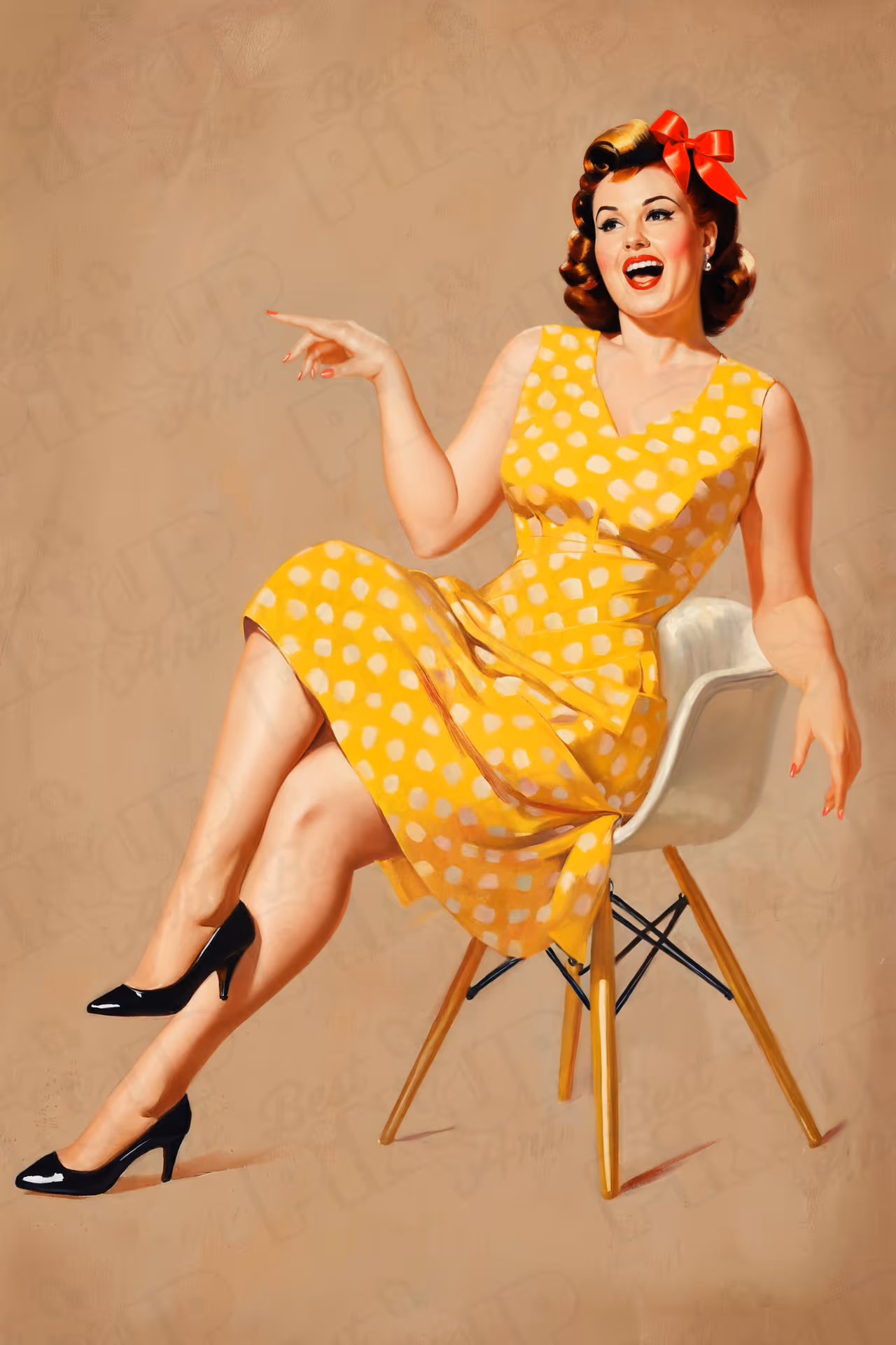Doris #1 - Radiant Retro Charm 1950s Pin-Up Portrait