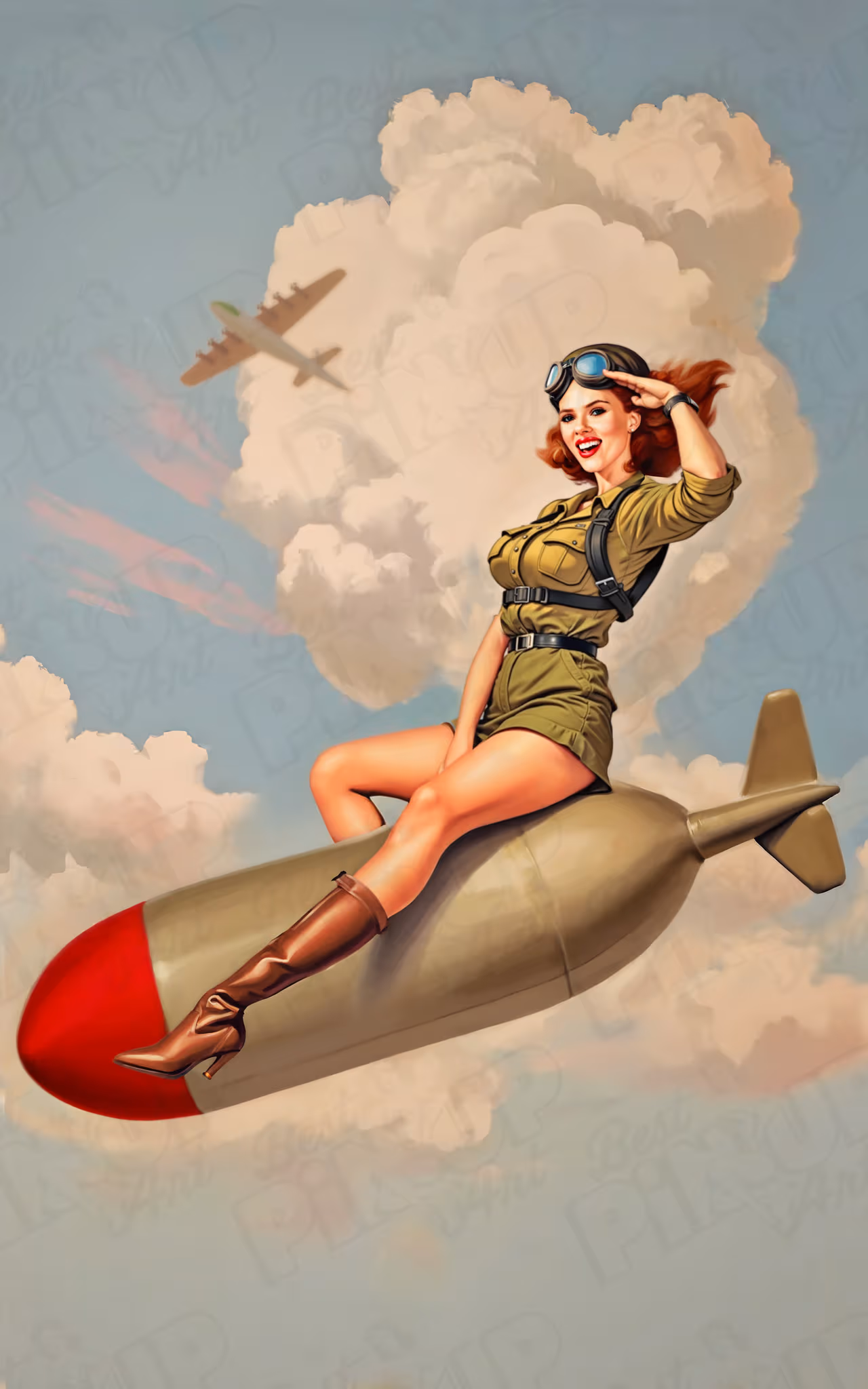 Scarlett Bombshell in Flight