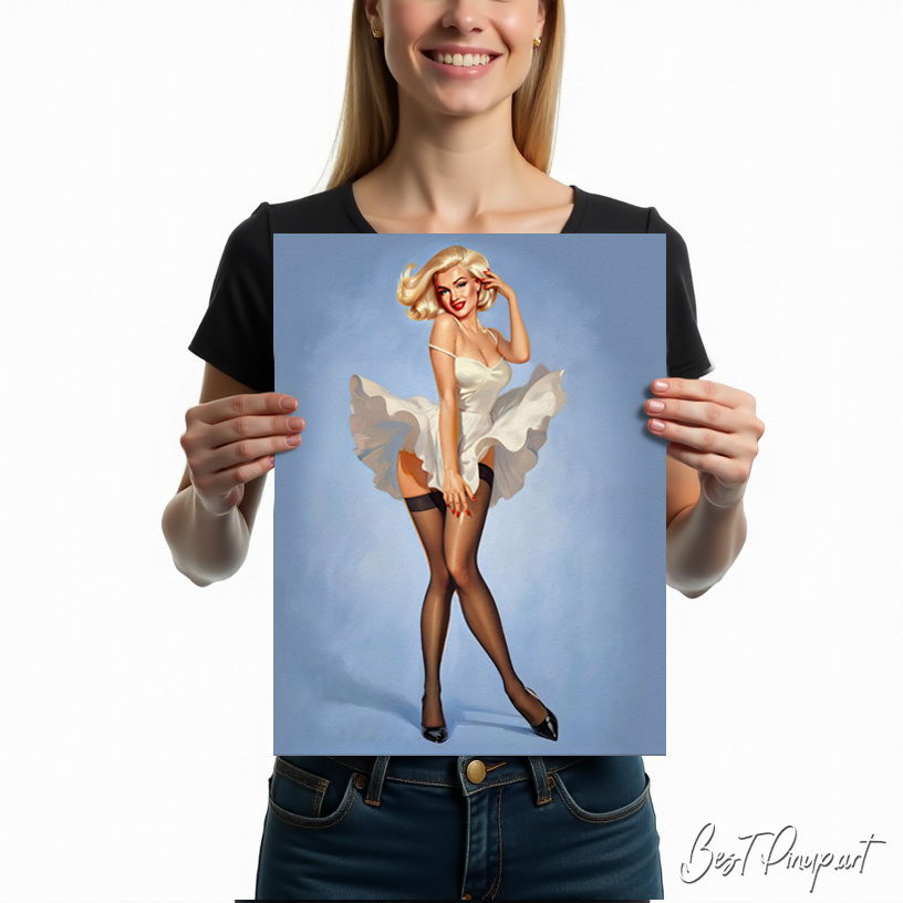 Custom Pinup Portrait of Personalized Poster – Premium Art at BestPinup.art