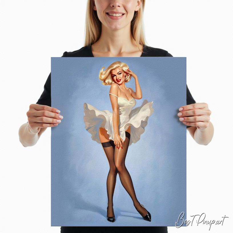 Custom Pinup Portrait of Personalized Poster – Premium Art at BestPinup.art