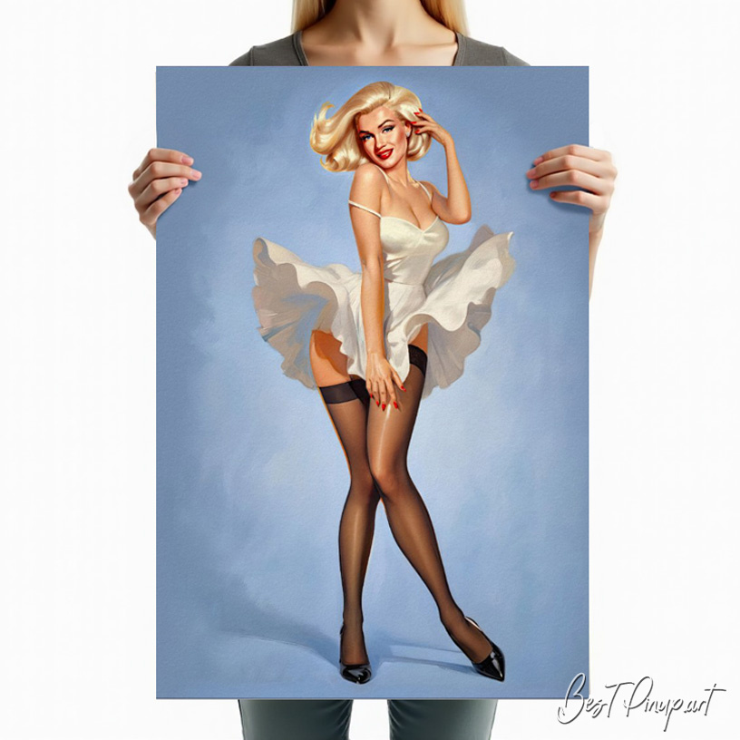 Order Your Custom Pin-up Portrait - Personalized Poster | Vintage-Style Art for Sale