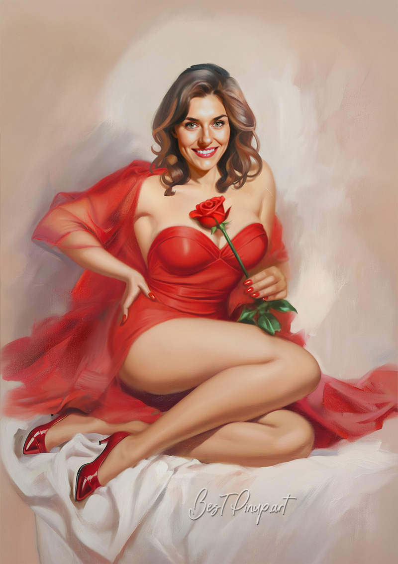 After Custom Pinup Portrait - Lana